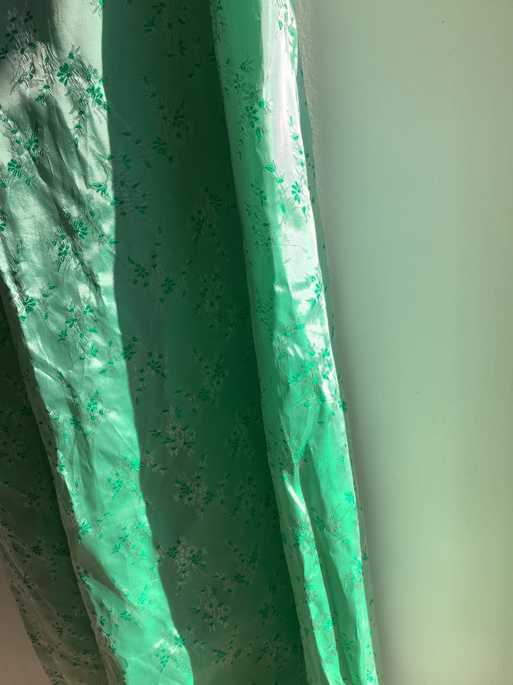 Vintage Mint Floral Maxi Dress