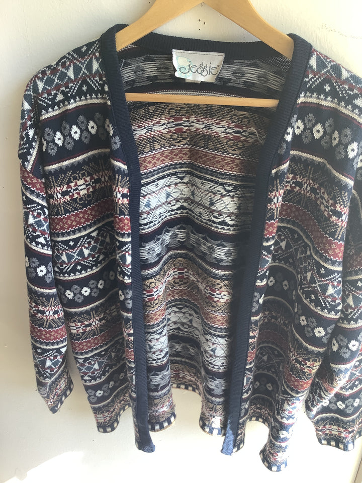 Jessie Fair Isle Open Front Cardigan