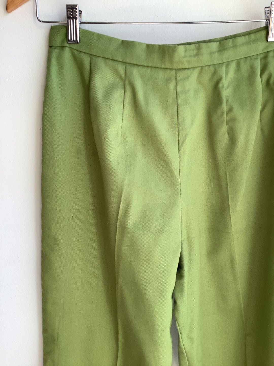 Vintage High-Waisted Green Trouser