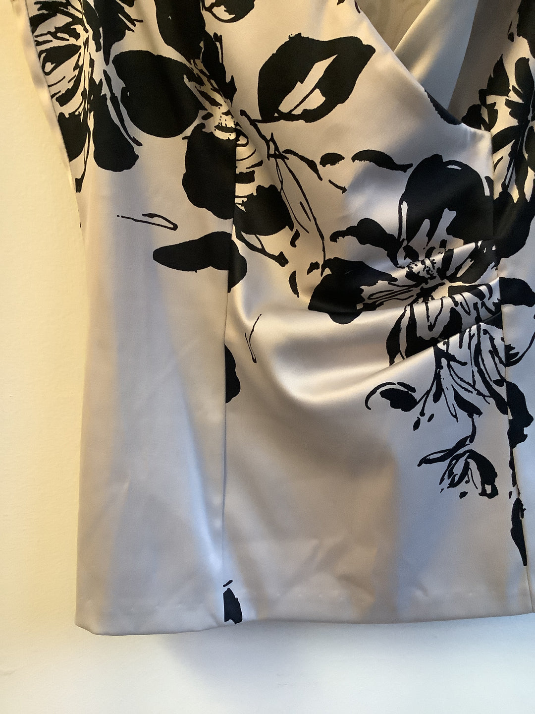 Vintage Noir Floral Satin Top