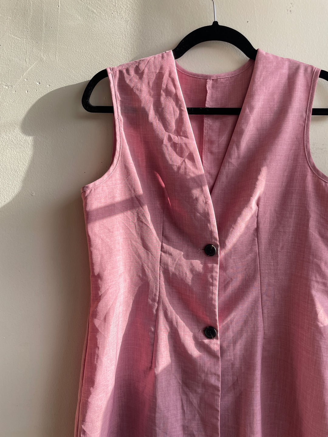 Blush Tailored Button Vest Top