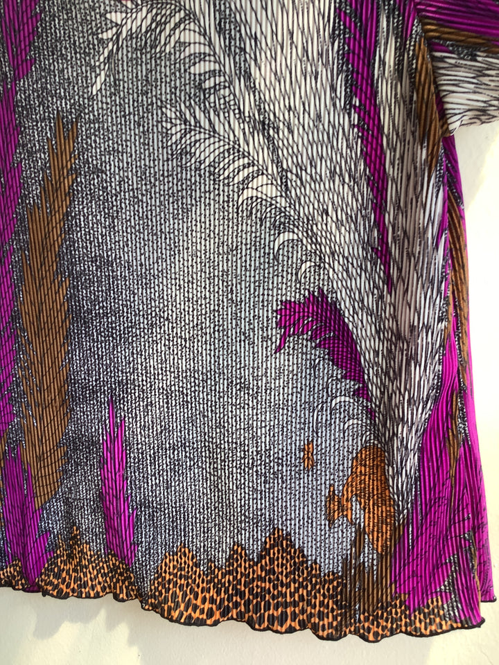 Vintage Feather Print Top