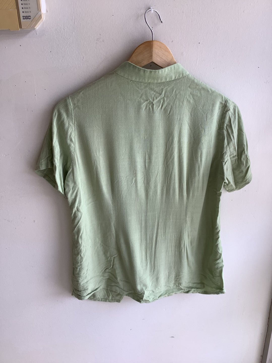 Soft Sage Button-Up Blouse - Ana