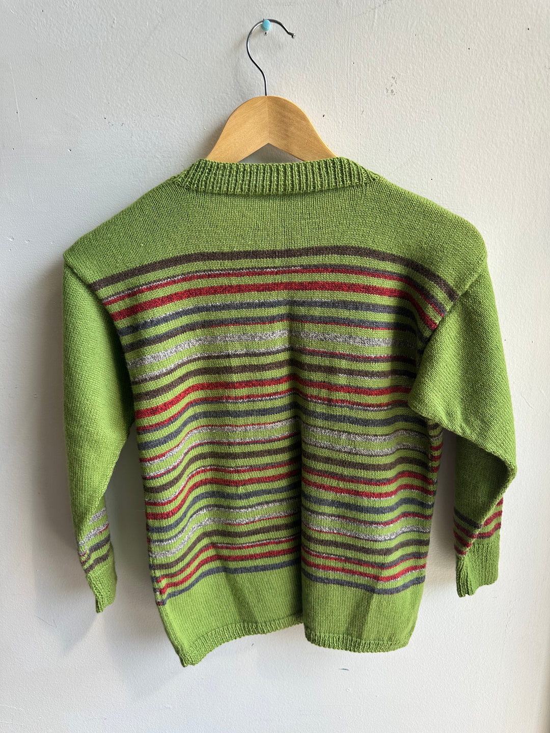 Debbie Svensson Hand Knit Shorescape Striped Cardigan