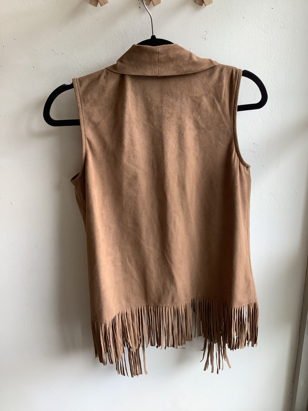Camel Faux Suede Vest