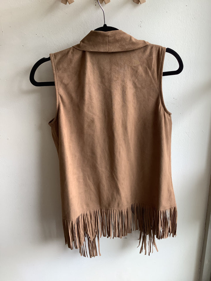 Camel Faux Suede Vest