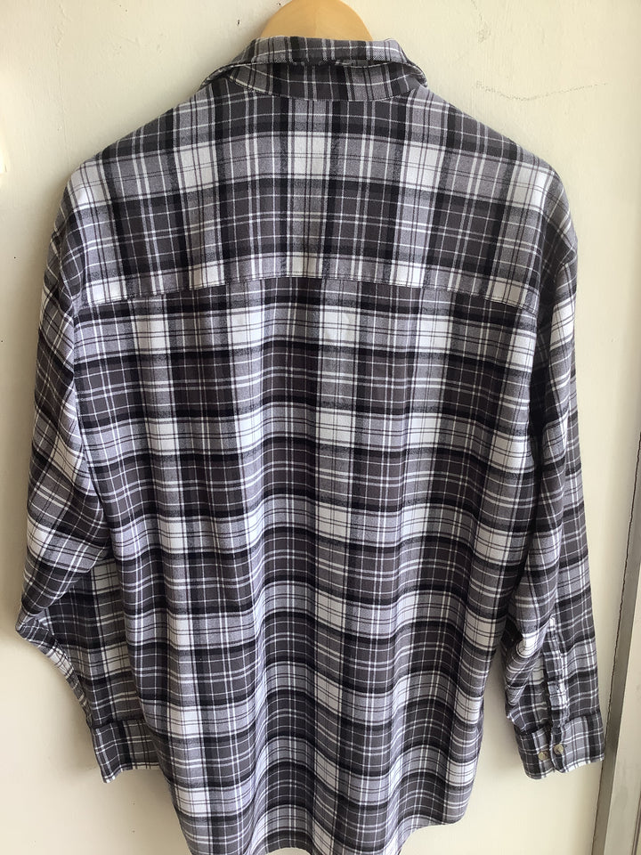 Classic Black &amp; White Plaid Shirt