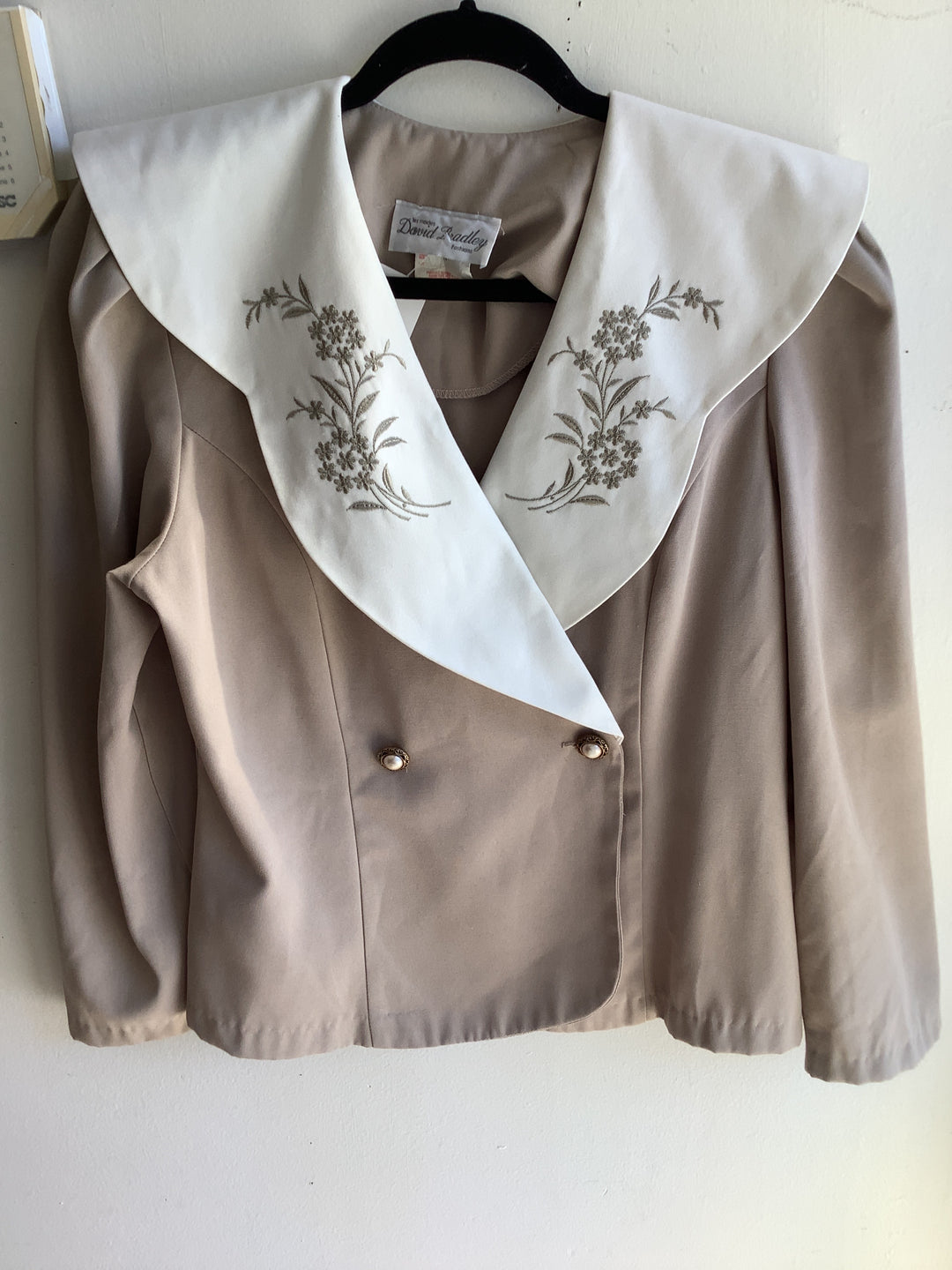 Vintage Embroidered Sailor Collar Blazer