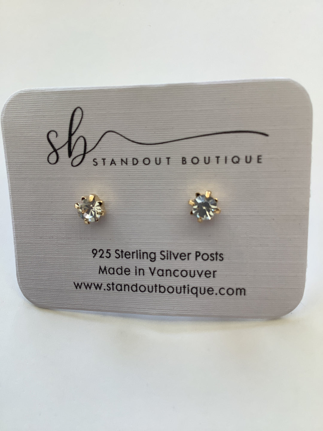 Zirconia Stud Earrings -Standout Boutique ( Vancouver, BC)