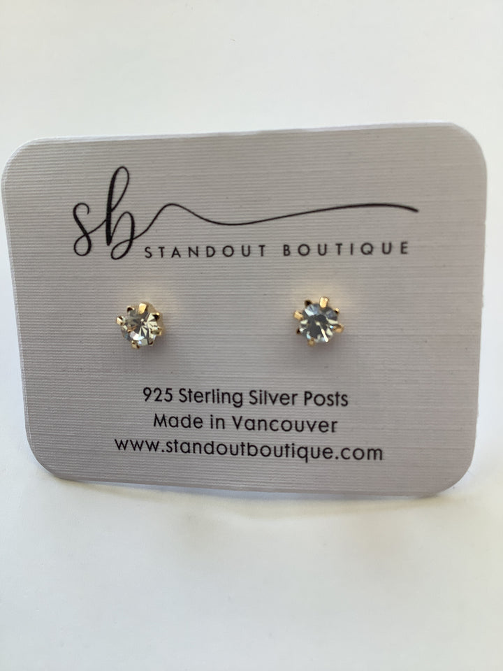 Zirconia Stud Earrings -Standout Boutique ( Vancouver, BC)