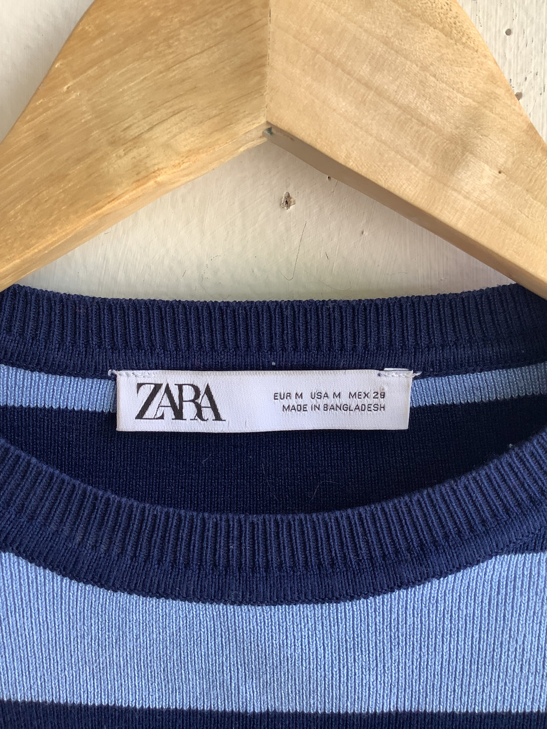 Zara Candy Stripe Knit Crop Sweater