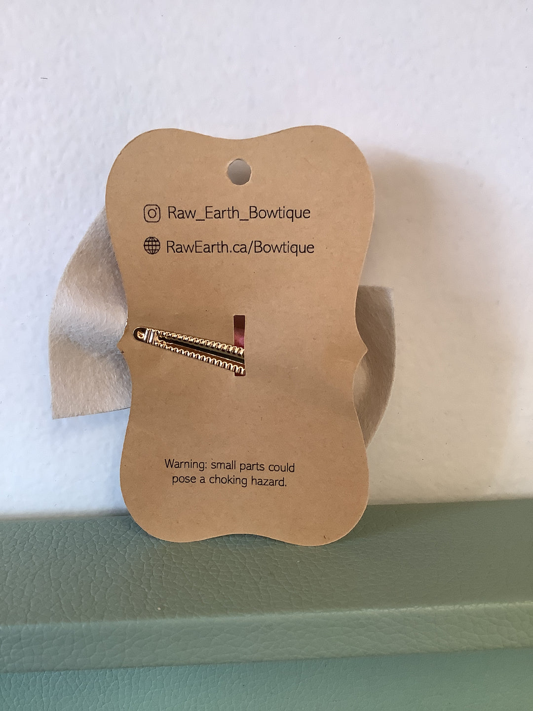 Raw Earth Bowtique be kind hair bow clip