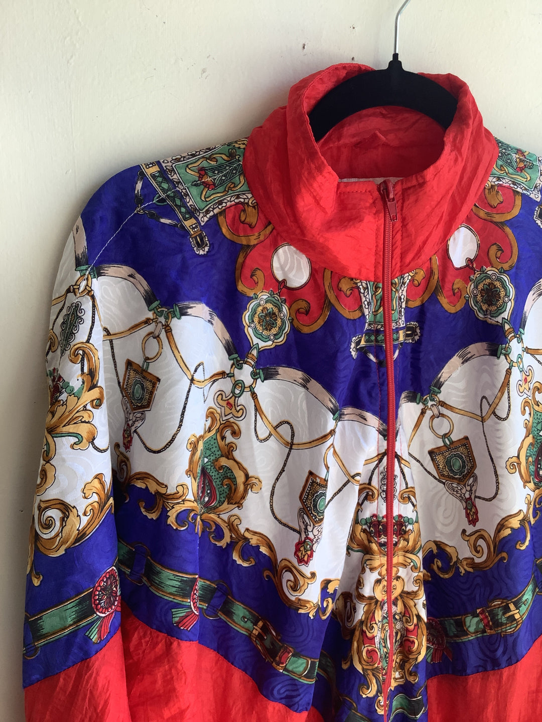 Vintage Retro Scarf Windbreaker