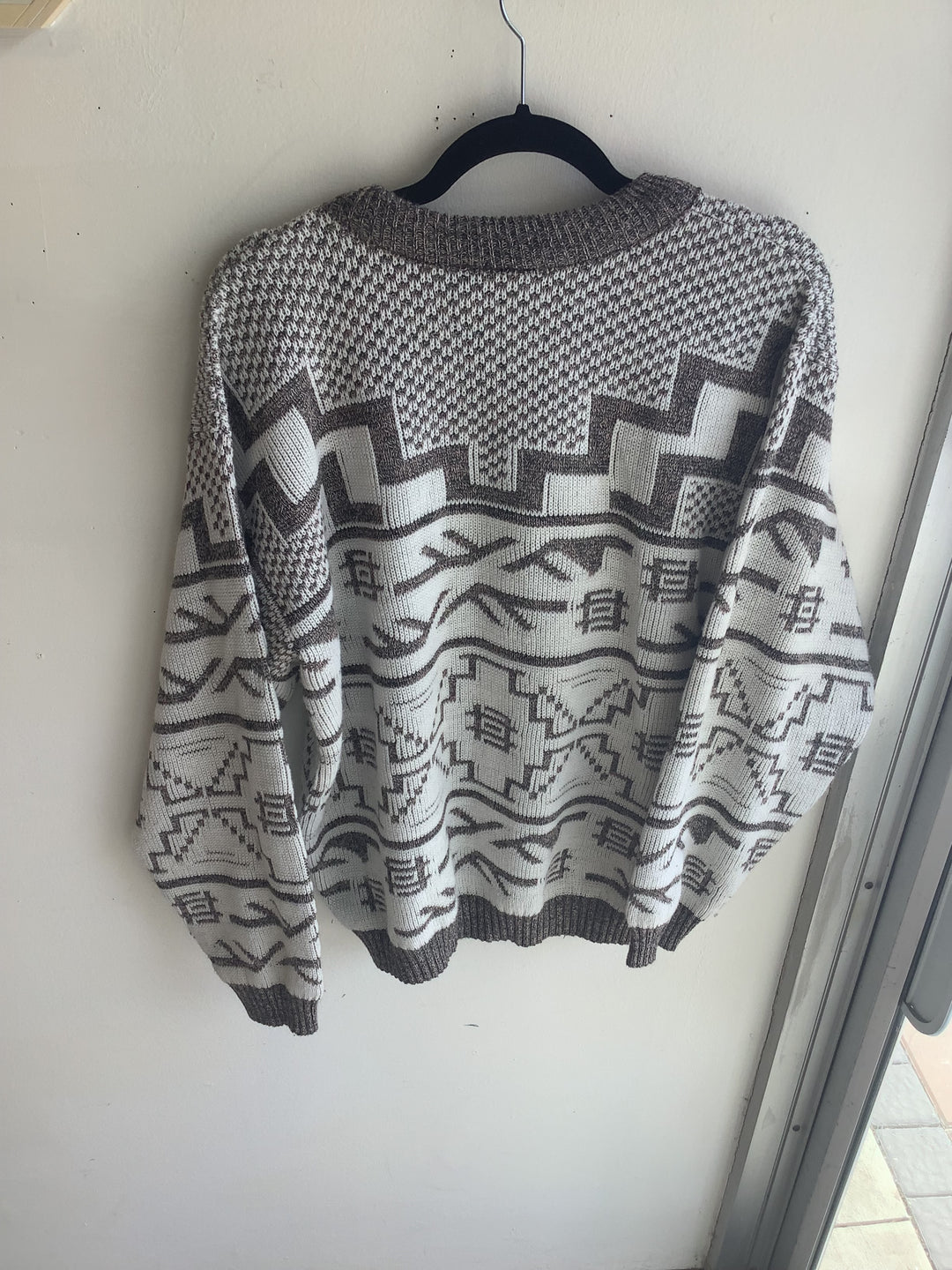 Vintage Nordic Pattern Knit Sweater