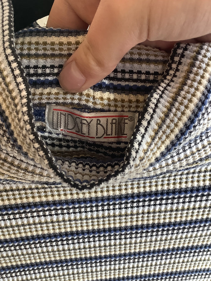 Vintage Lindsay Blake Striped Sleeveless Turtleneck