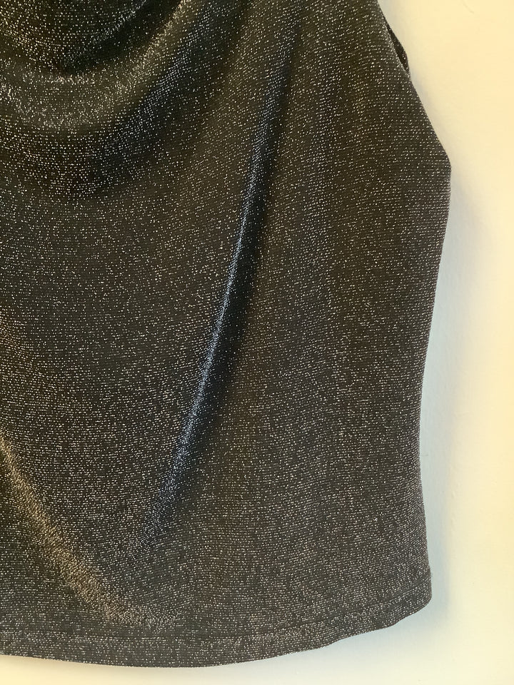 Vintage Sparkle Cowl Neck Top