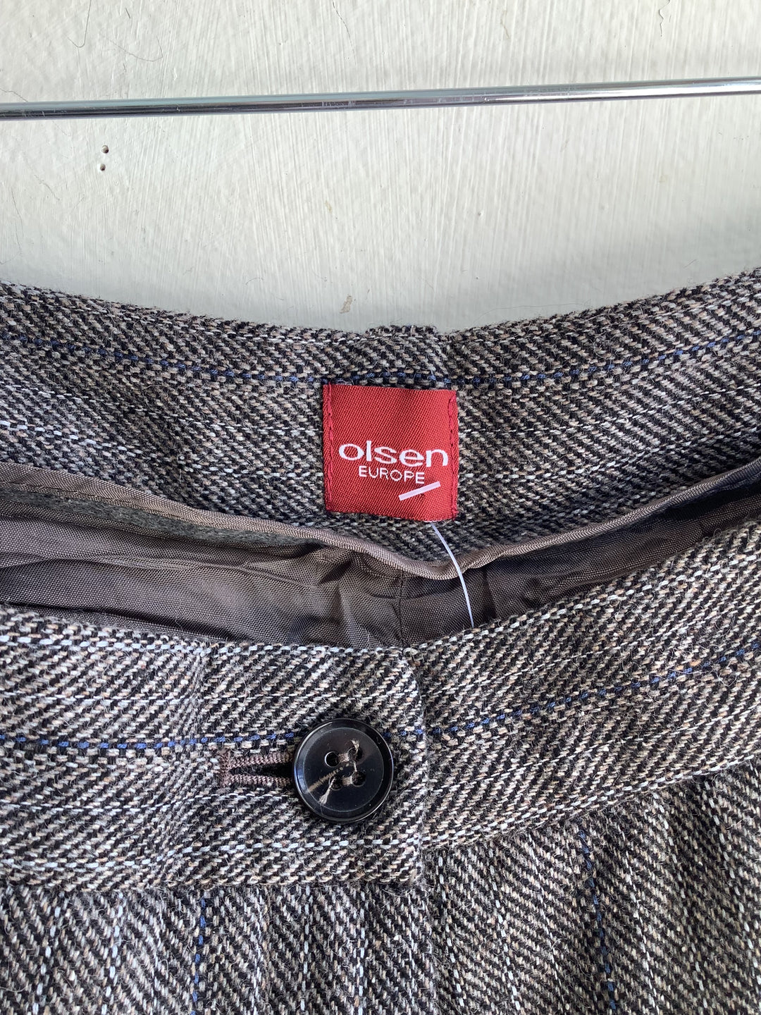 Olsen Europe Herringbone Pinstripe Trousers