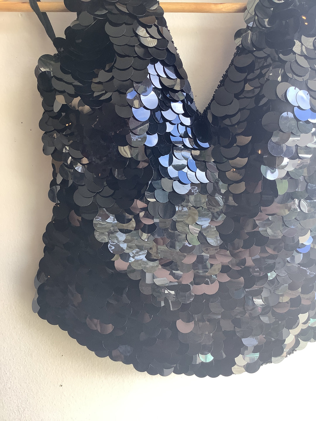 Y2K Disco Sequin Halter Top