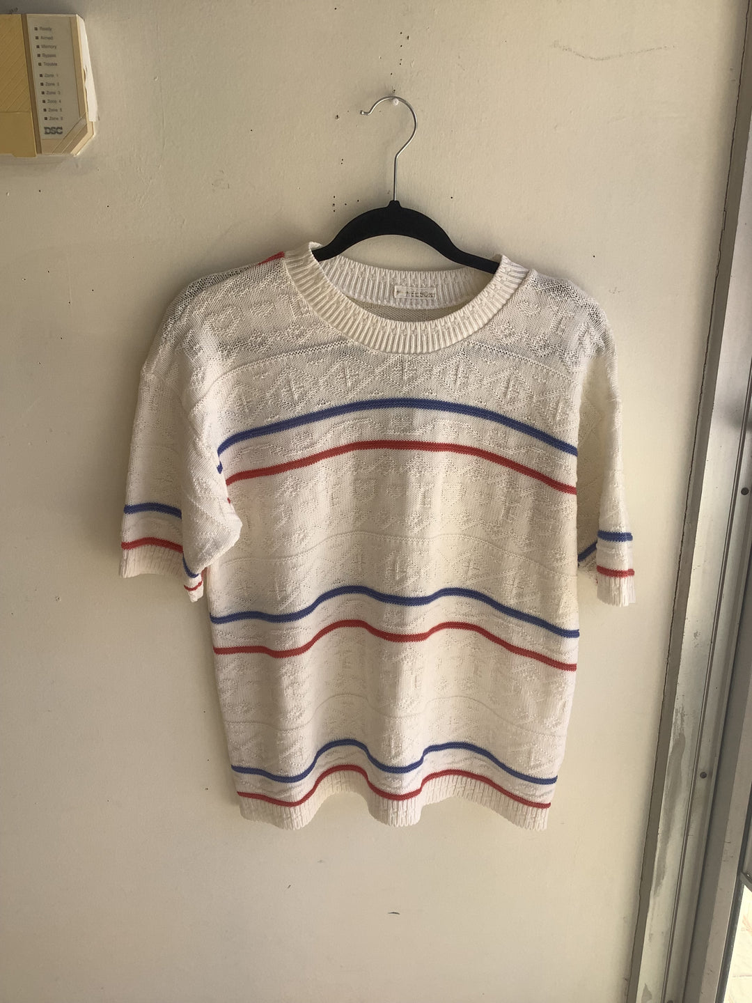 Vintage Nautical Knit Stripe Sweater Tee