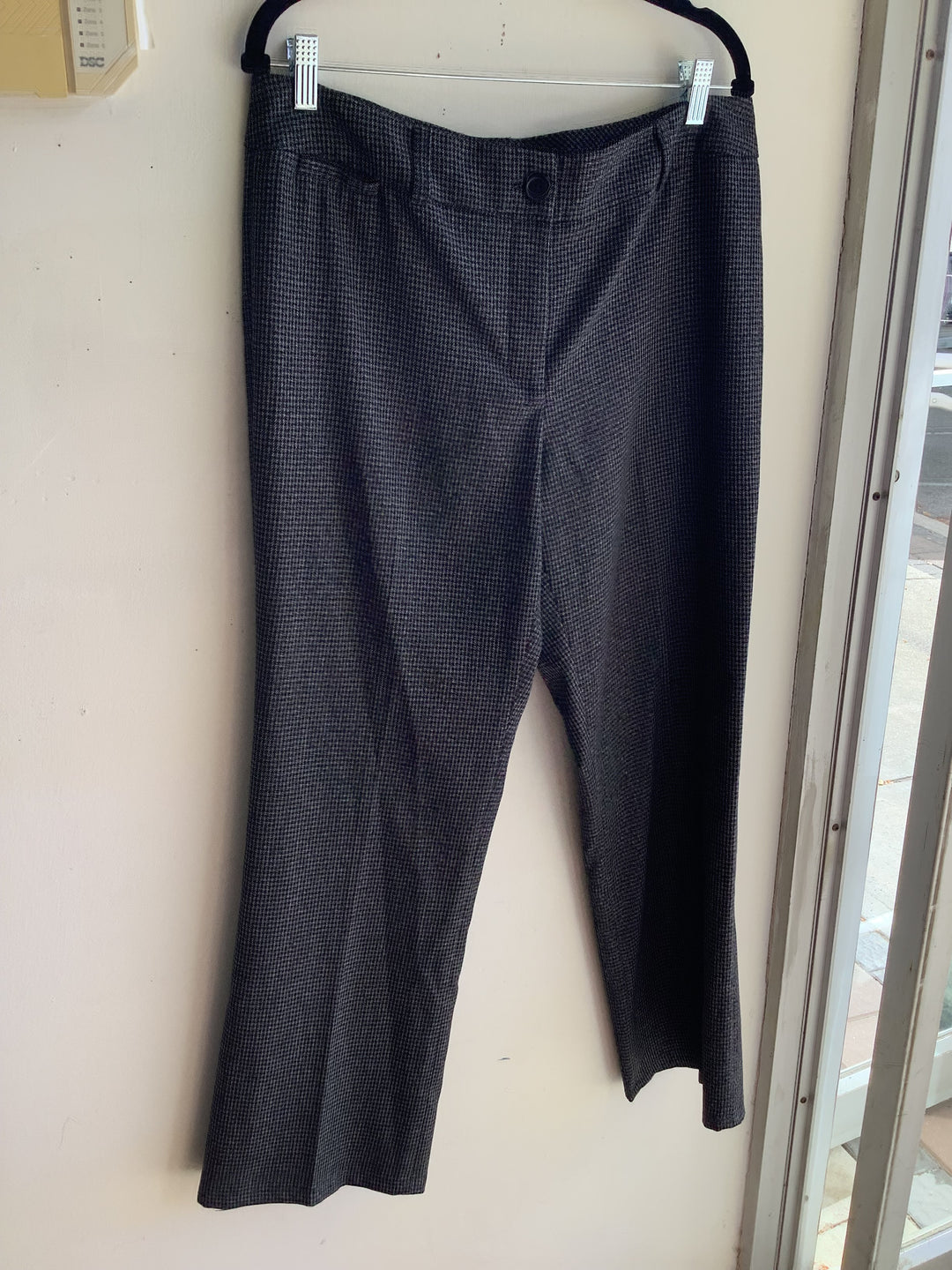 Della Spiga Micro Hounds-tooth Straight Leg Trousers