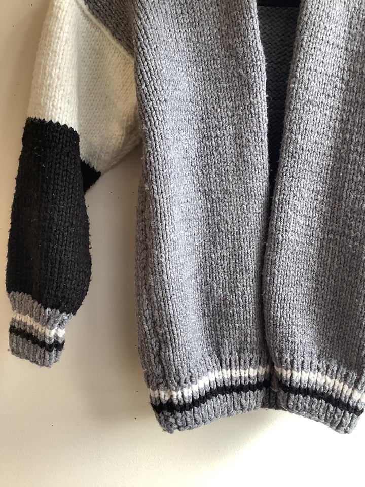 Vintage Hand Knit Cloudstripe Cardigan