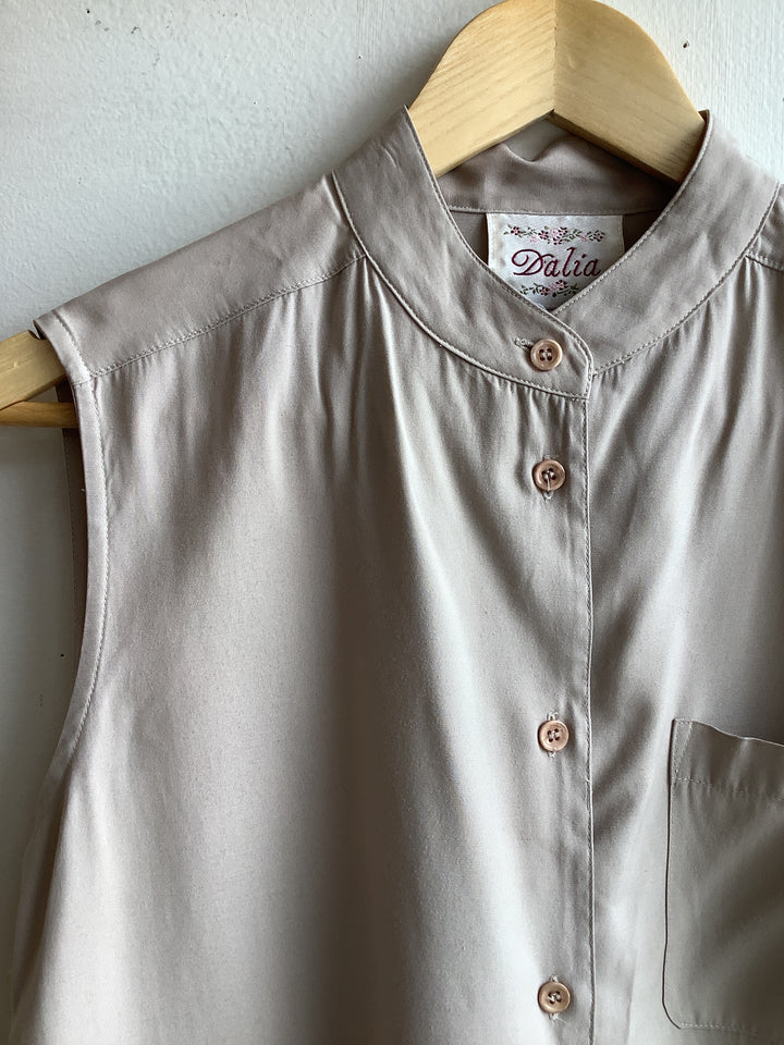 Vintage Sand Button-Up