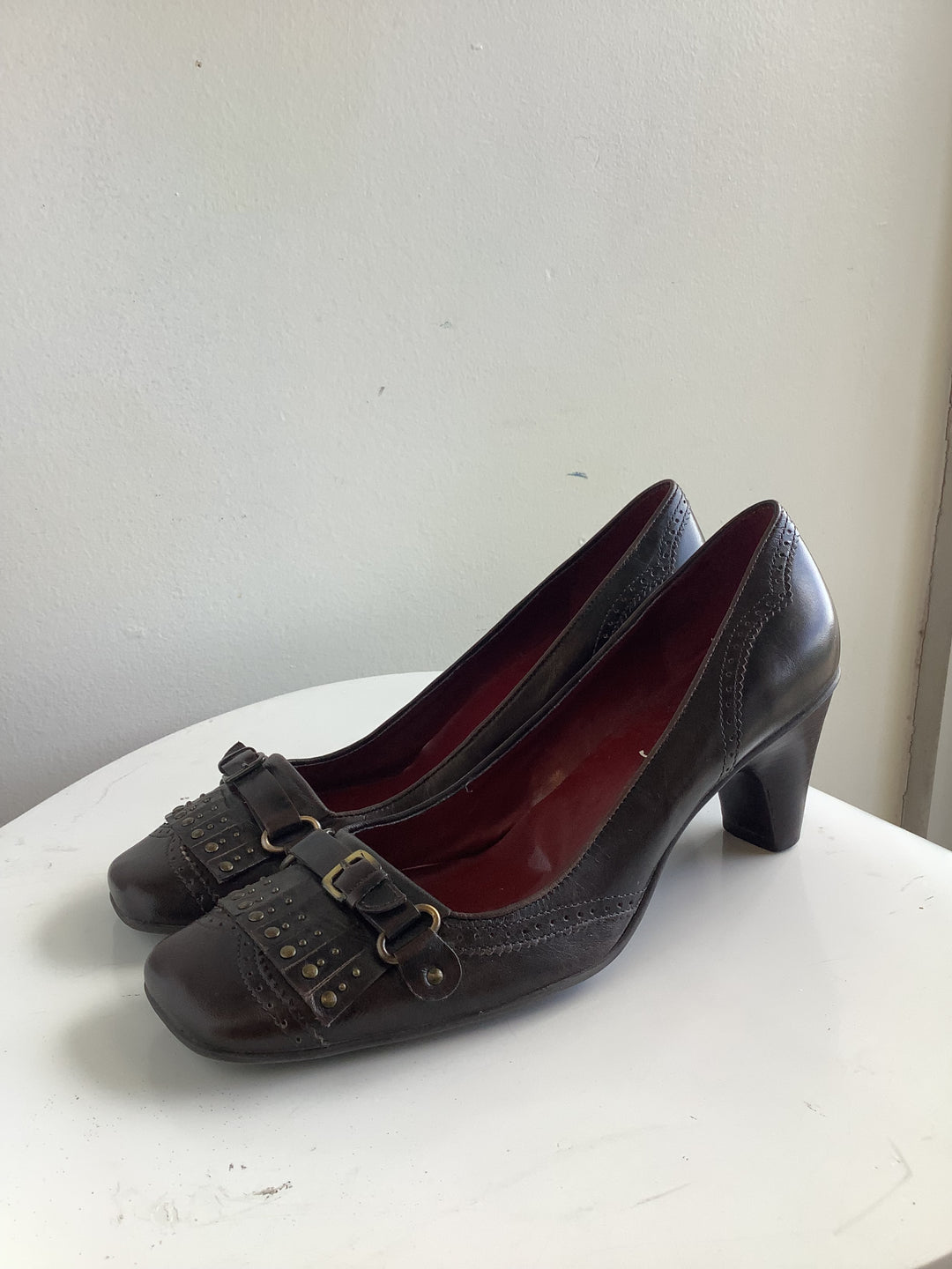 Eddie Bauer Brown Leather Heels