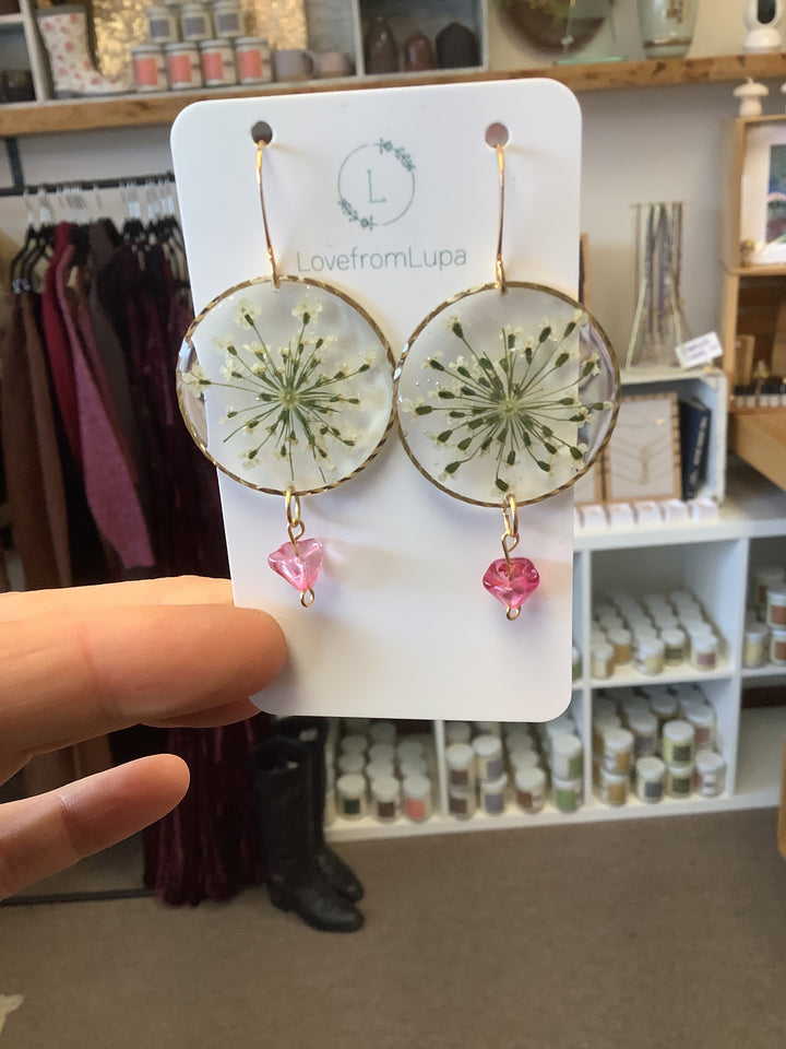 Wildflower Resin Circle Earring - Love from Lupa