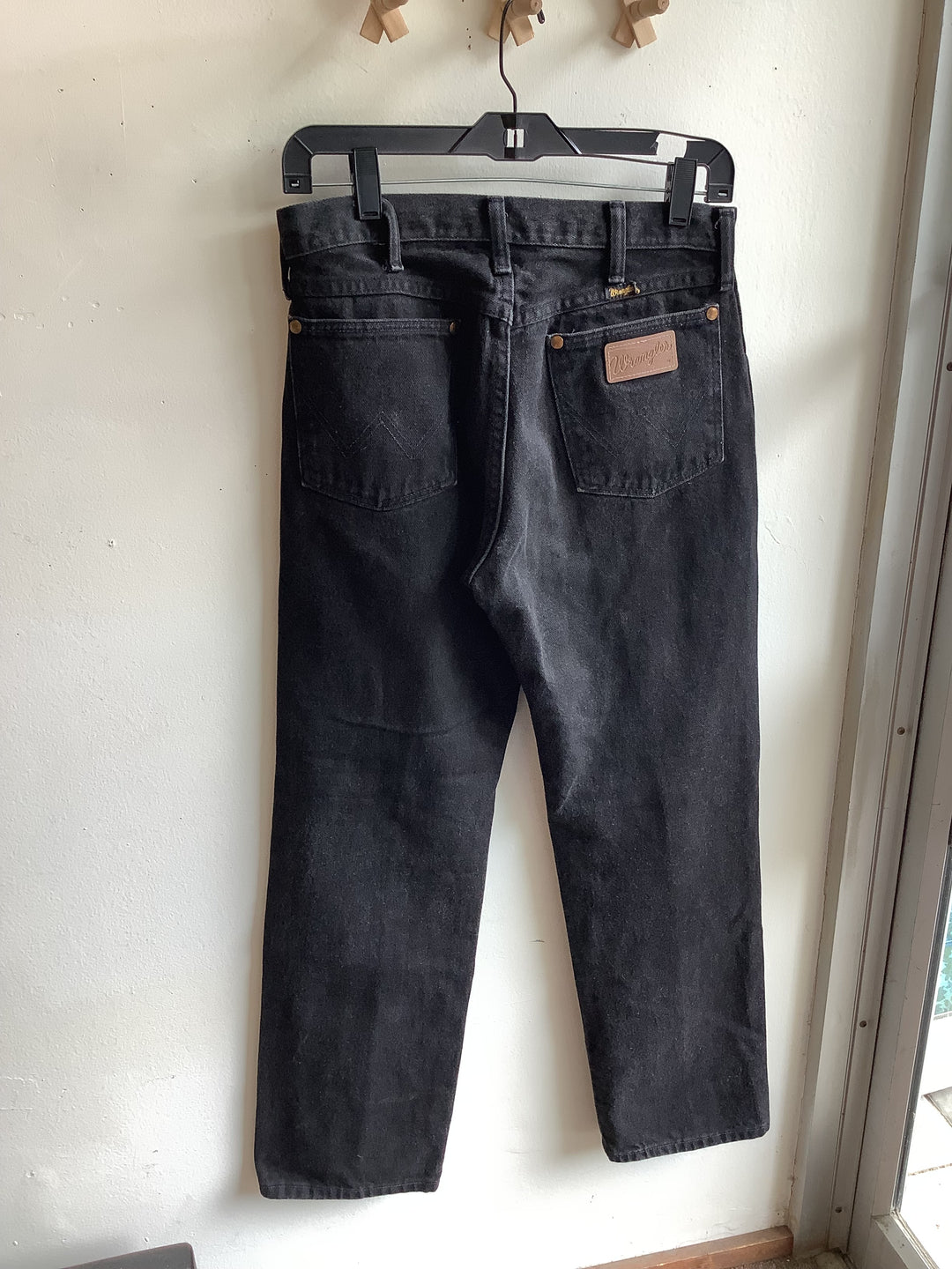 Wrangler Black High Rise Straight Leg Jeans