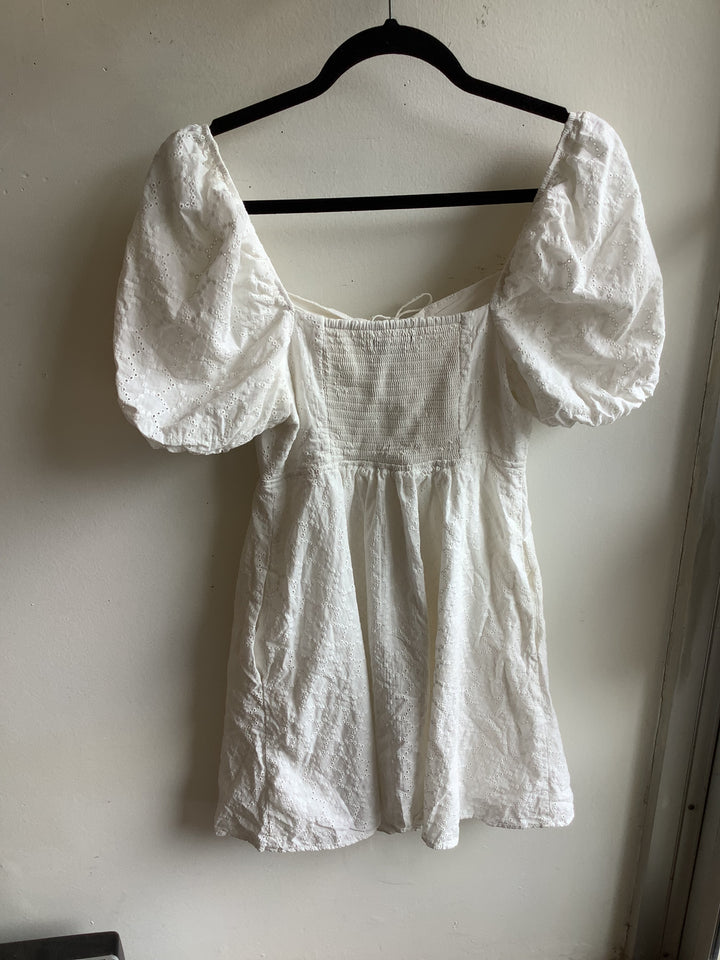 Steve Madden Eyelet Puff Sleeve Dress