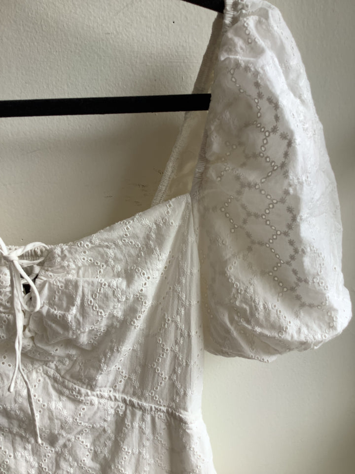 Steve Madden Eyelet Puff Sleeve Dress