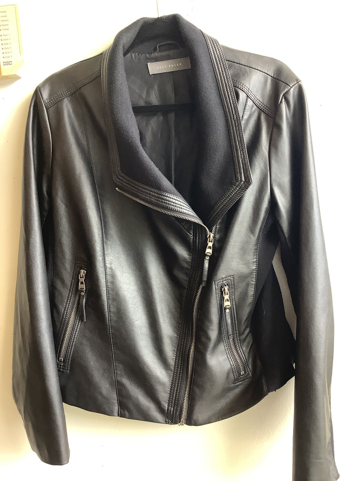 Suzy Shier Moto/ Knit Collar Jacket