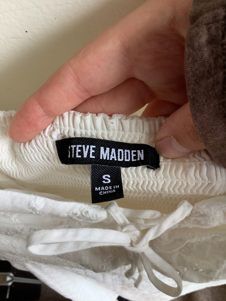 Steve Madden Eyelet Puff Sleeve Dress