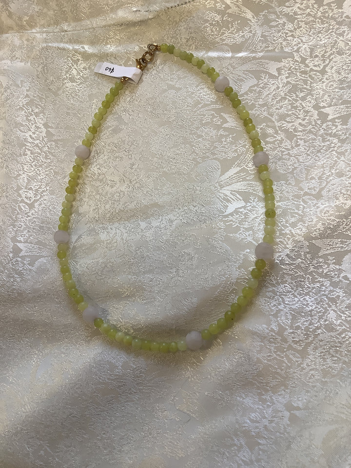 Wild Honey Jade Beaded Necklace
