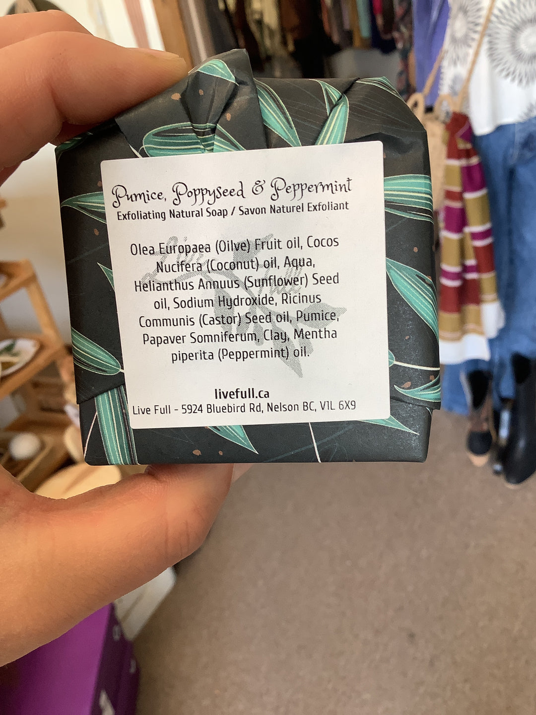 Pumice+Poppyseed+Peppermint Soap- Live Full (Nelson,BC)