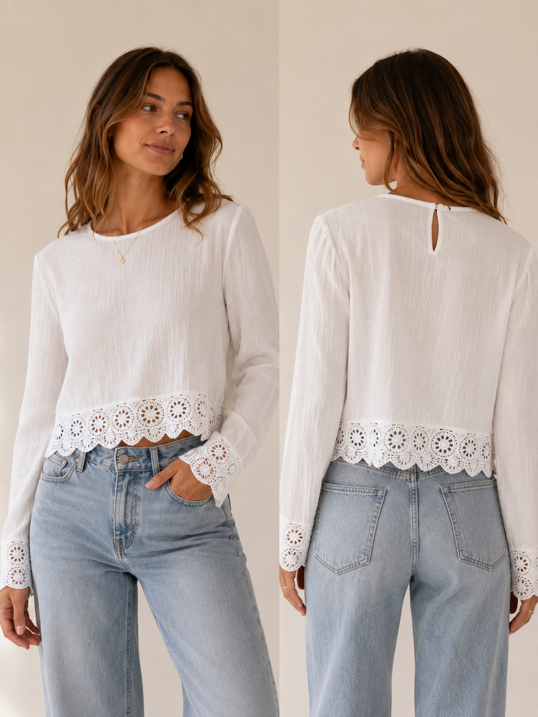 White Eyelet Blouse