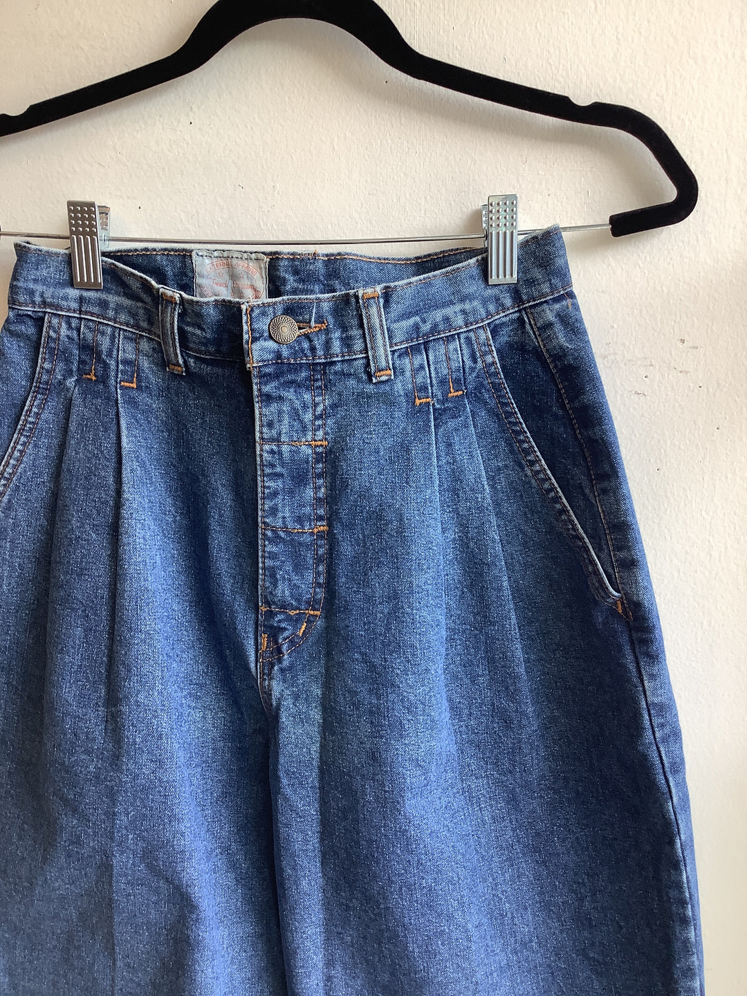 Vintage French Dressing Pleated Denim Shorts