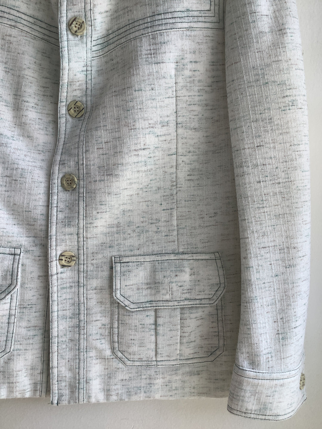 Vintage 70s Ivory Safari Jacket - Made in Canada