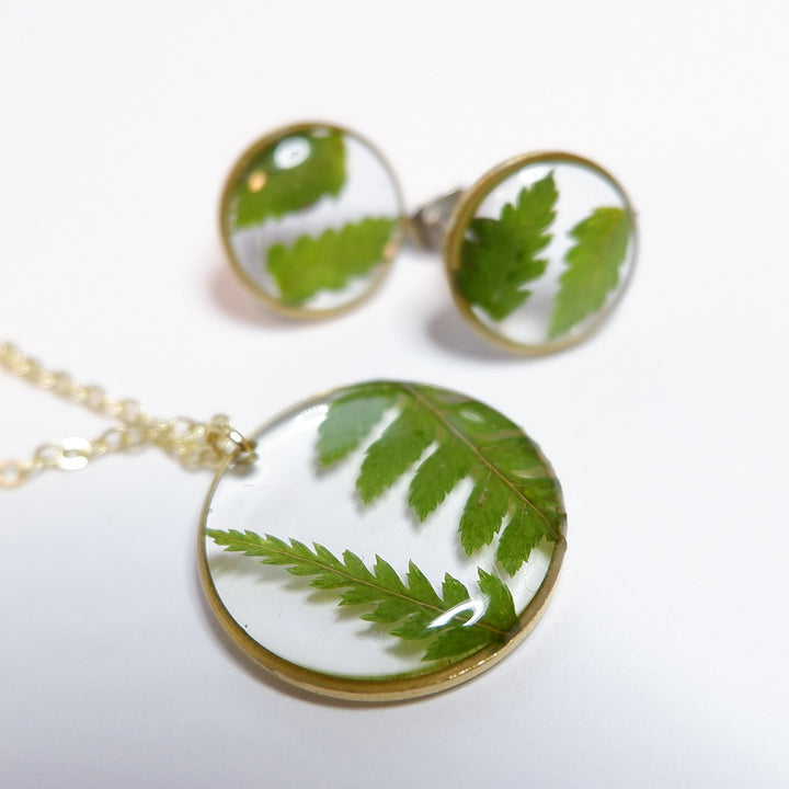 Fern Necklace and Earring Set