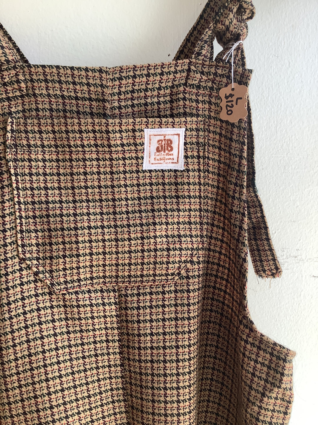 Heritage Check Overalls- Butterflies in Ballgowns