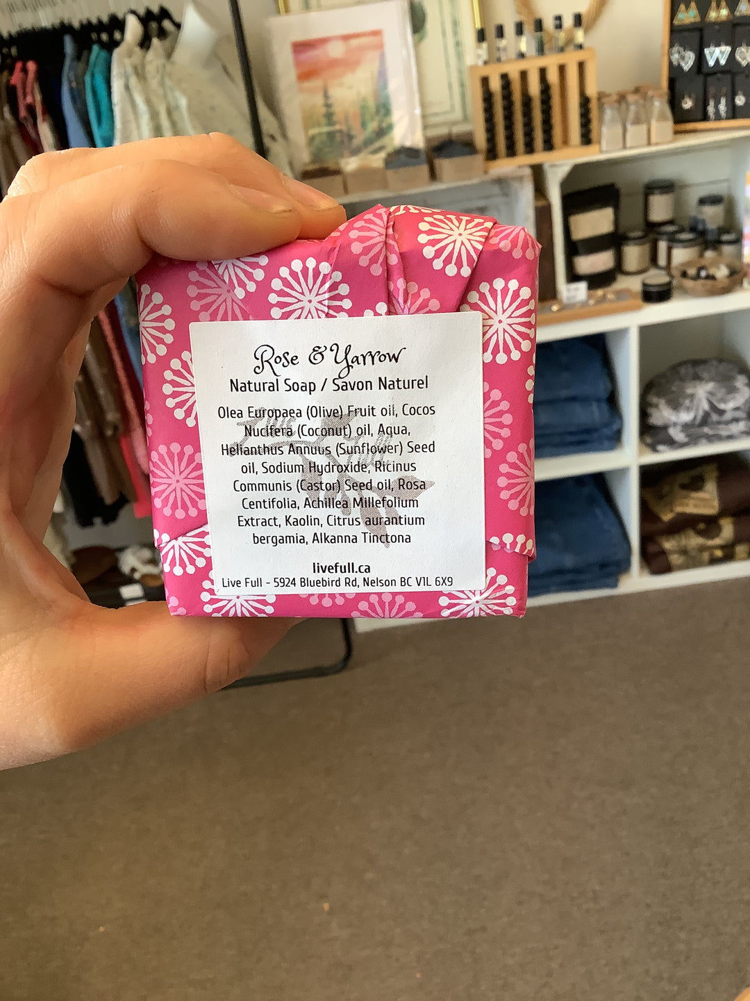 Rose & Yarrow Soap - Live Full (Nelson,BC)