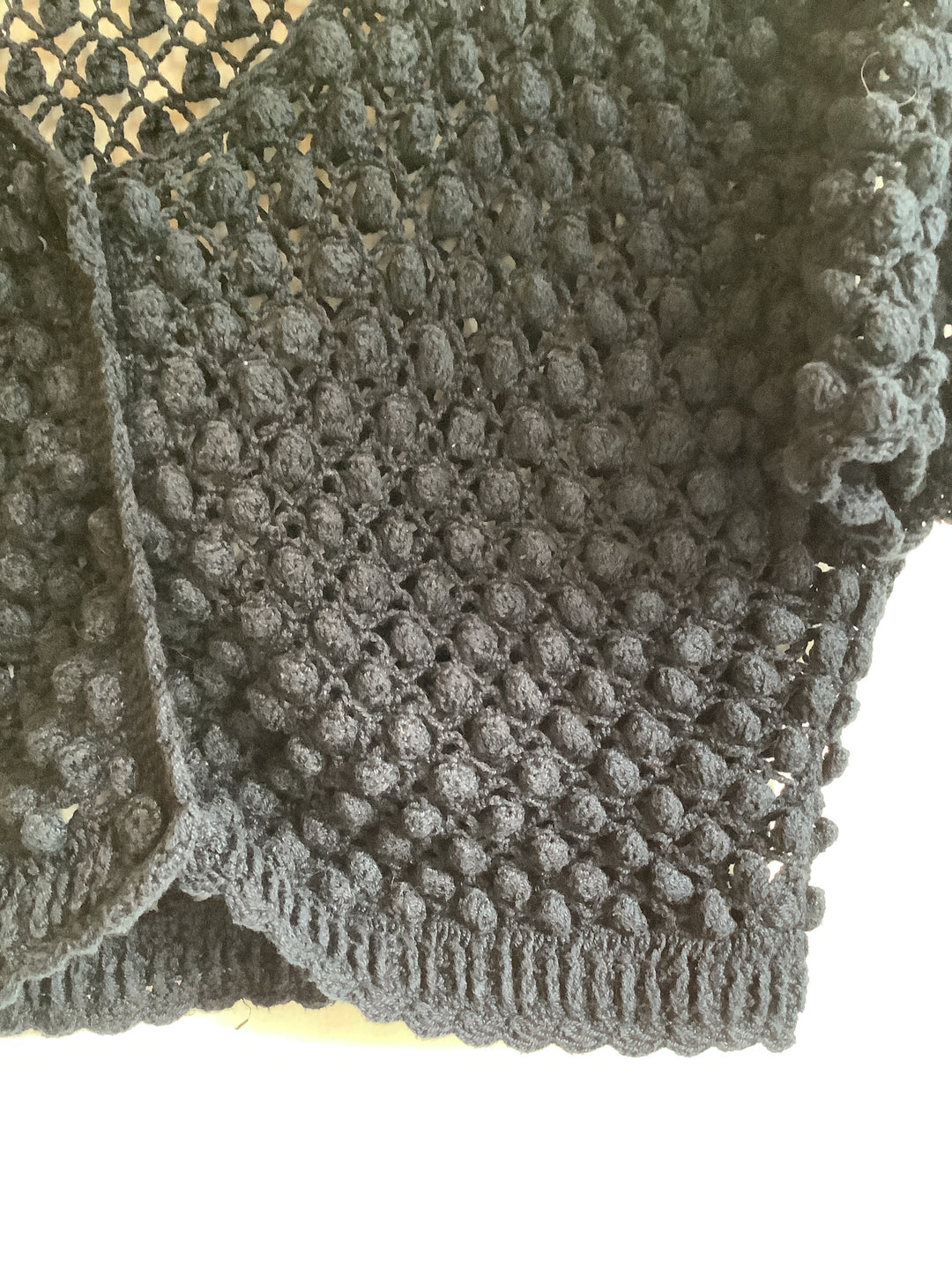 Vintage Black Crochet Shrug