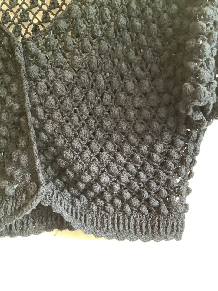 Vintage Black Crochet Shrug