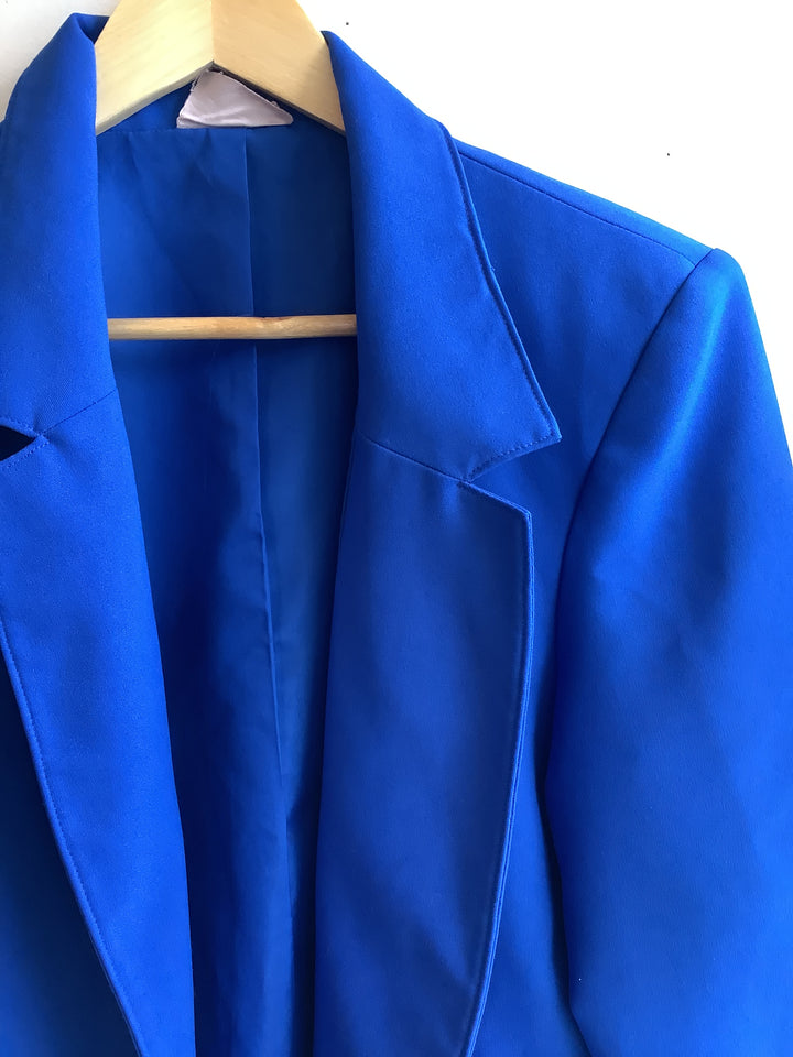 Vintage Tan Jay Cobalt Blue Blazer
