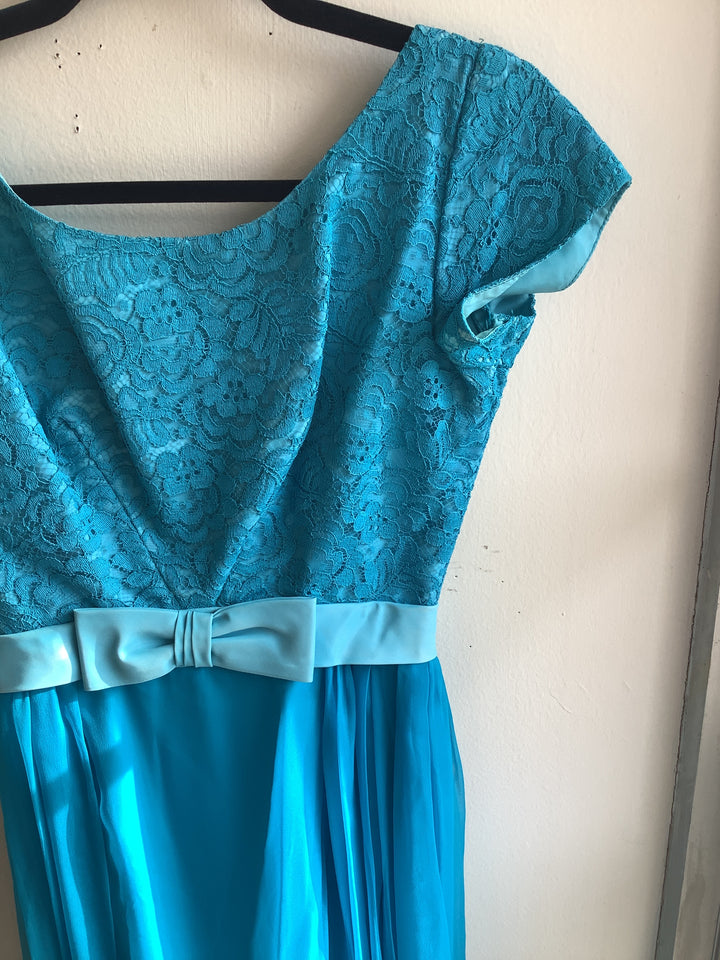 1960’s Handmade Turquoise Bridesmaid Dress