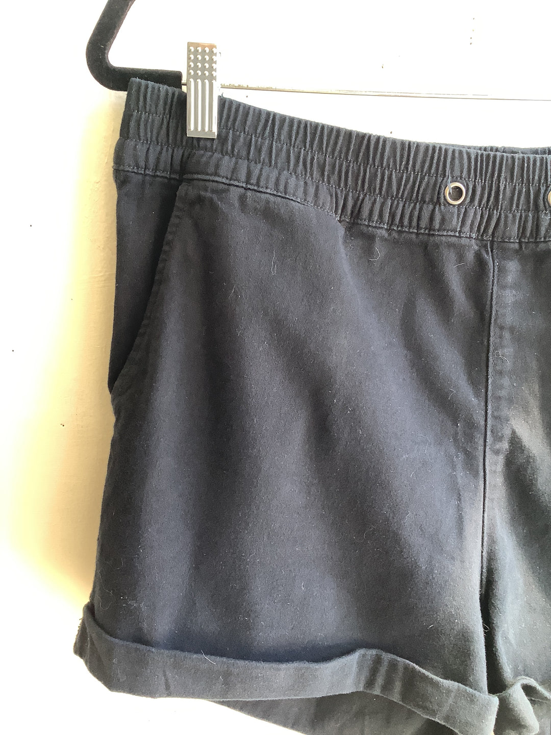 Tattoo Black Cotton Shorts
