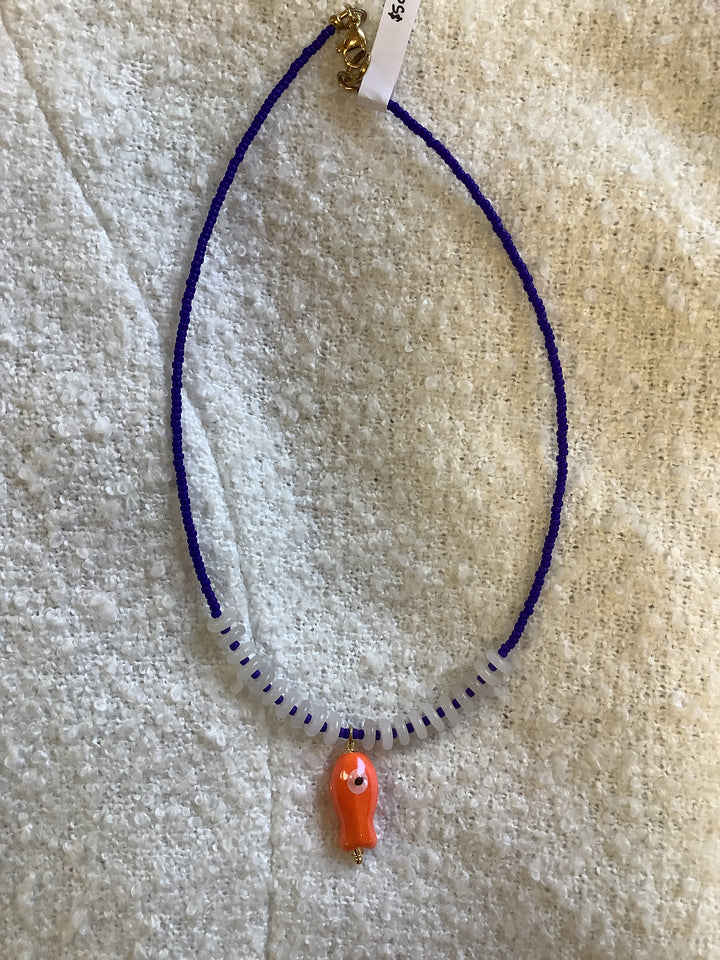 Wild Honey Beaded Fishies Necklace