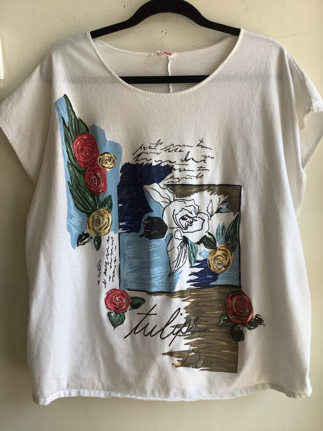 Vintage Floral Art Graphic Blouse
