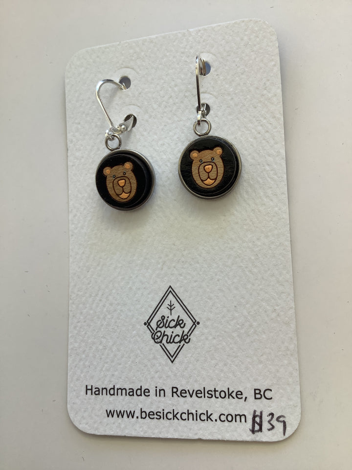 Bear Dangle Earrings - Sick Chick (Revelstoke, BC)