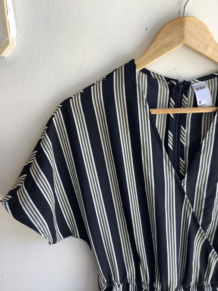 Classic Stripe Wrap Romper